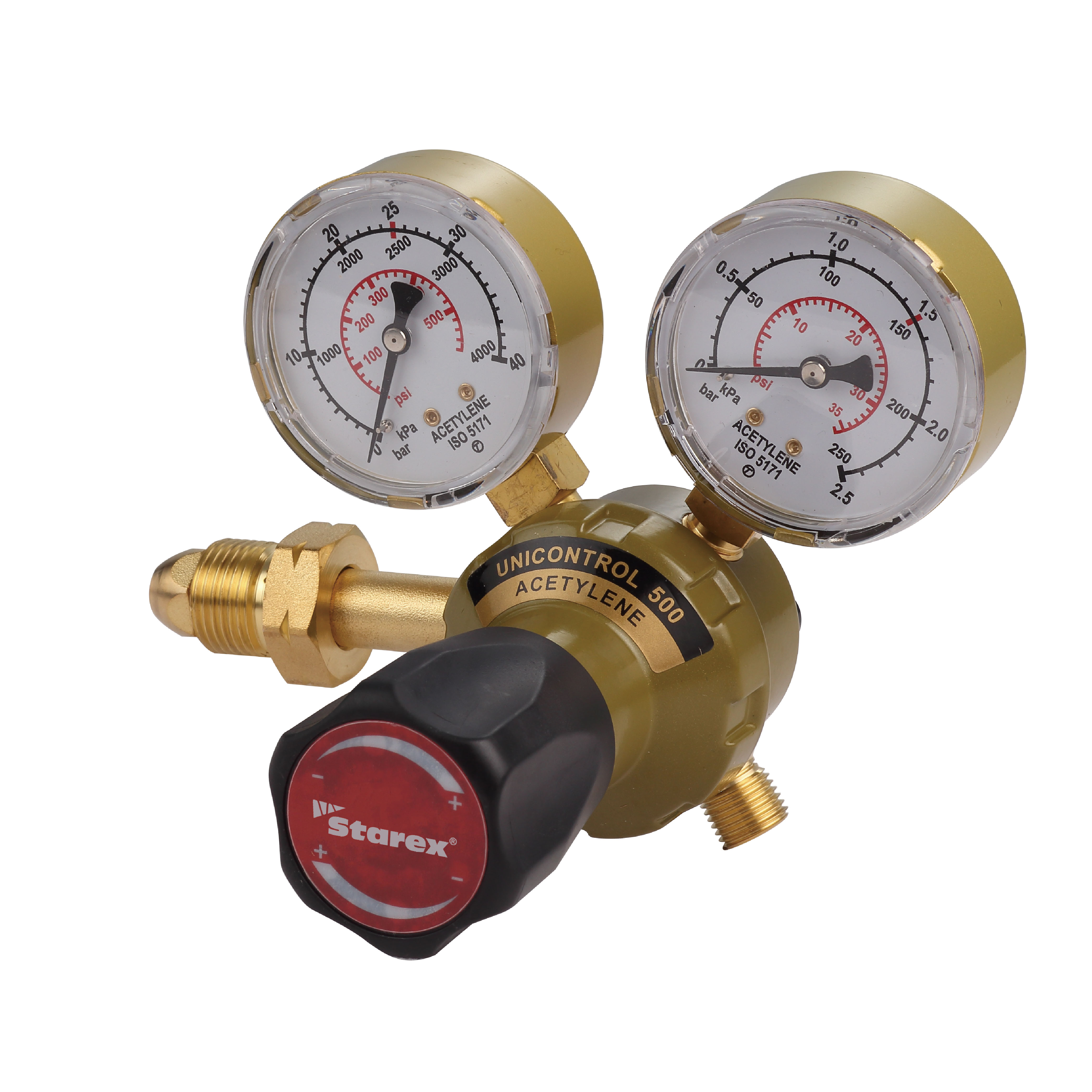 Mittelschwerer UNICONTROL 500-Regler für Sauerstoff, Acetylen und Argon