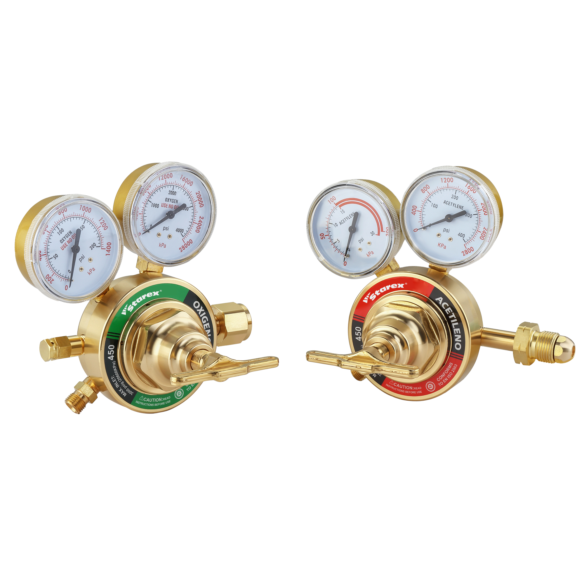 Extra robuster Regler der V*Star 450-Serie für Sauerstoff und Acetylen