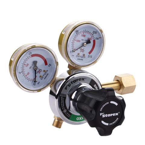 Mittelschwerer Regler der Serie Harris 25GX für Sauerstoff, Acetylen und Argon