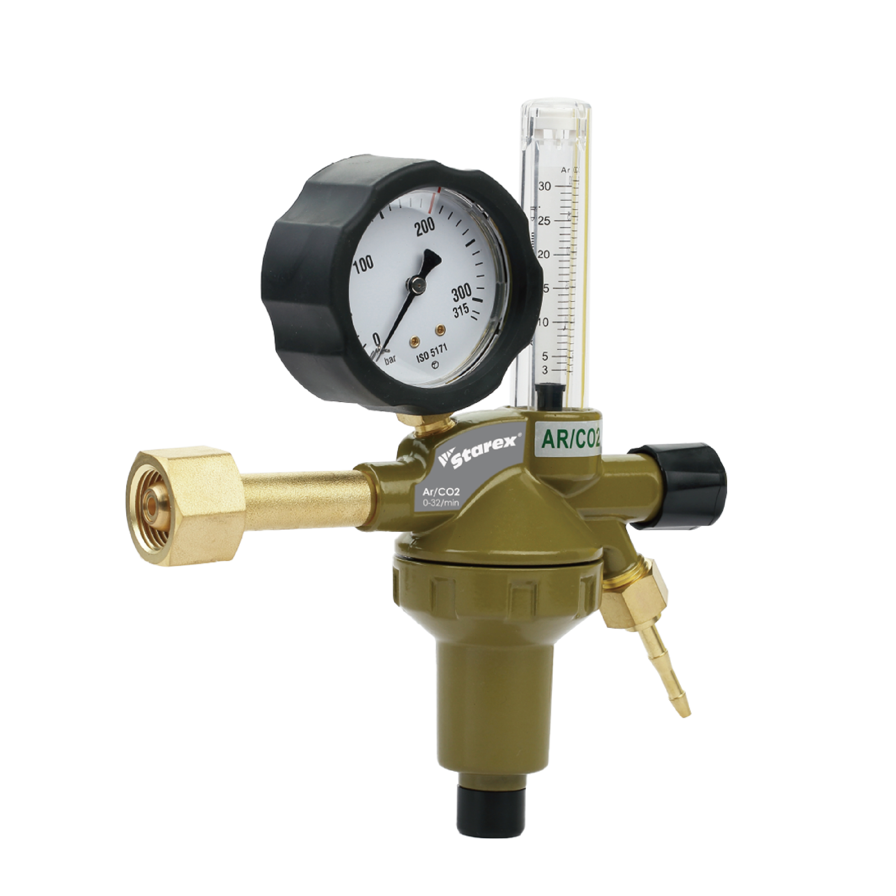 Mittelschwerer DINCONTROL-Regler für Sauerstoff, Acetylen und Argon